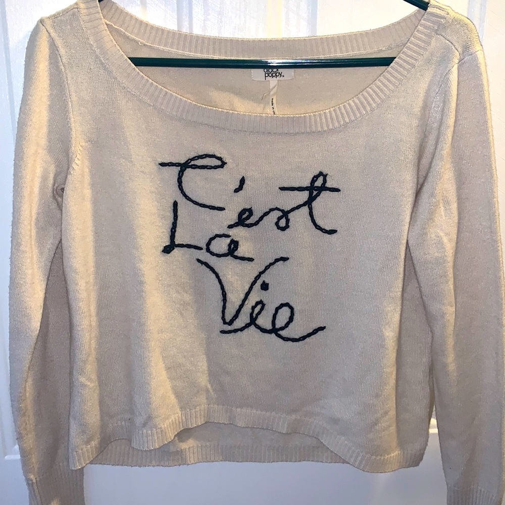 Logo Scoop Neck Sweater